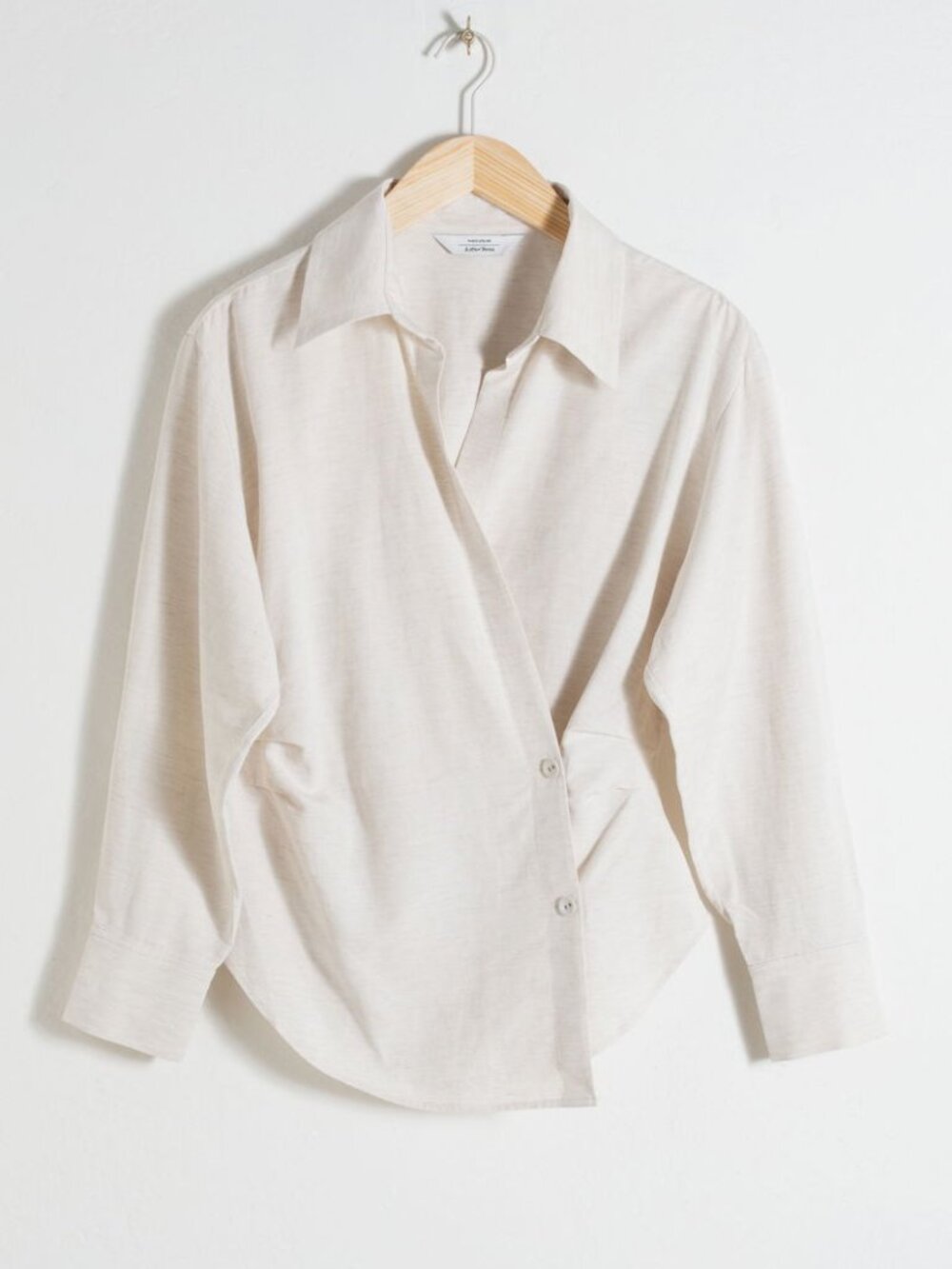 & Other Stories Wrap Duo Button Shirt Blouse